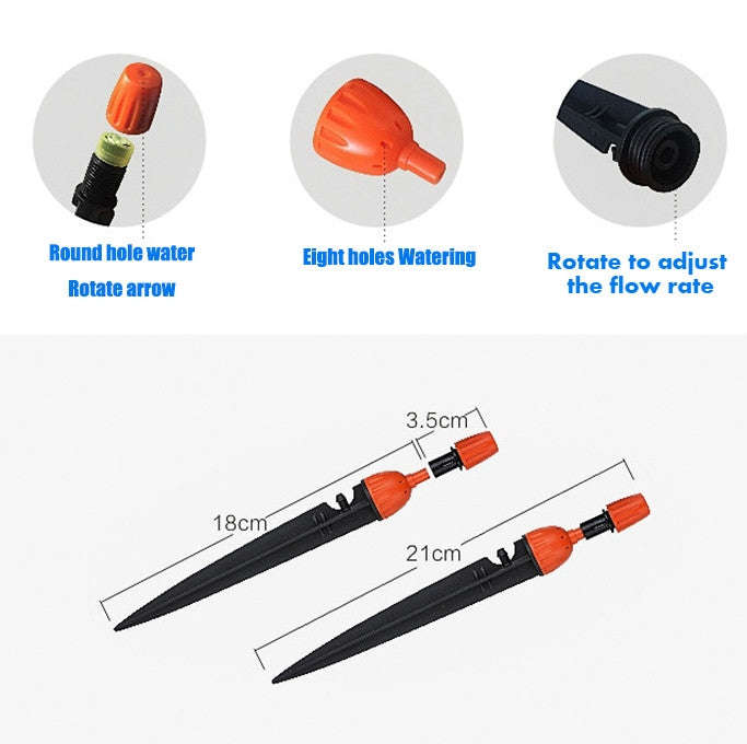 Gardening Adjustable Equipment Micro-Spray Drip Irrigation Atomizing Sprinkler Automatic Watering...
