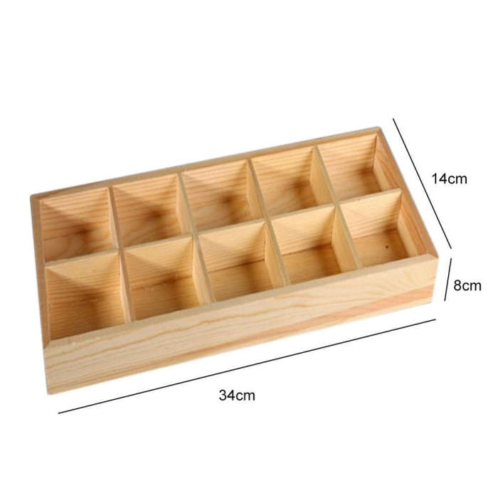 Succulent Wooden Storage Box Landscape Garden Decoration, 3 Cells, 5 Cells, 6 Cells, 10 Cells