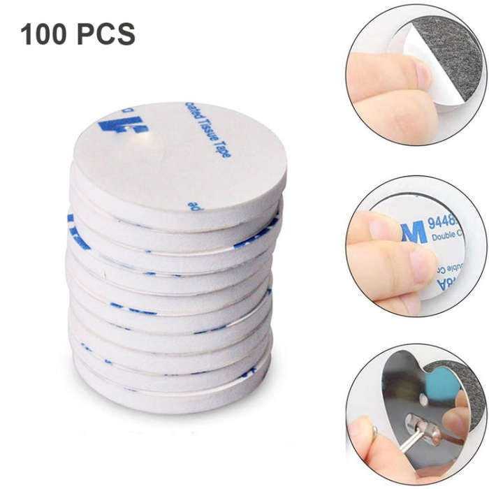 Round EVA Foam Double-sided Adhesive Strong High-viscosity Sponge Sticker, 200 PCS 20x1.5mm, 200 ...