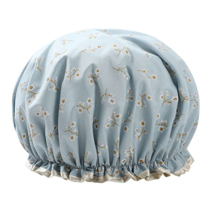 Thick Waterproof Bath Hat Double Layer Shower Hair Cover Women Supplies Shower Caps, Size:28cm