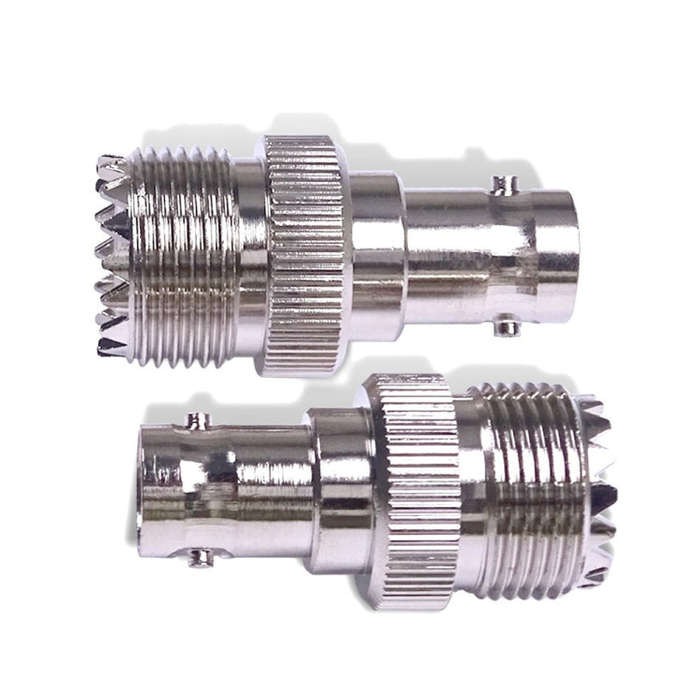BNC Female Jack To UHF PL-259 Female Straight Type RF Coax Adapter Connector, BNC Female To UHF F...