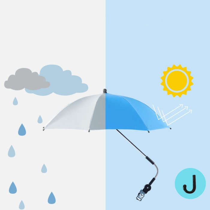 Stroller Universal Stroller Umbrella Sliding Baby Artifact Vinyl Anti-UV Universal Clip Sun And R...