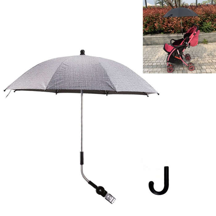 Stroller Universal Stroller Umbrella Sliding Baby Artifact Vinyl Anti-UV Universal Clip Sun And R...