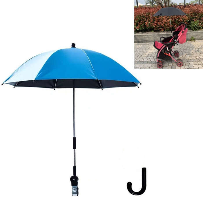 Stroller Universal Stroller Umbrella Sliding Baby Artifact Vinyl Anti-UV Universal Clip Sun And R...