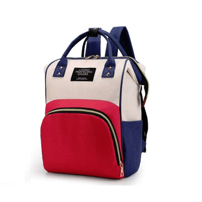Mummy Bag Large Capacity Multifunctional Backpack Waterproof Baby Bottle Diaper Bag, Red, Green, ...