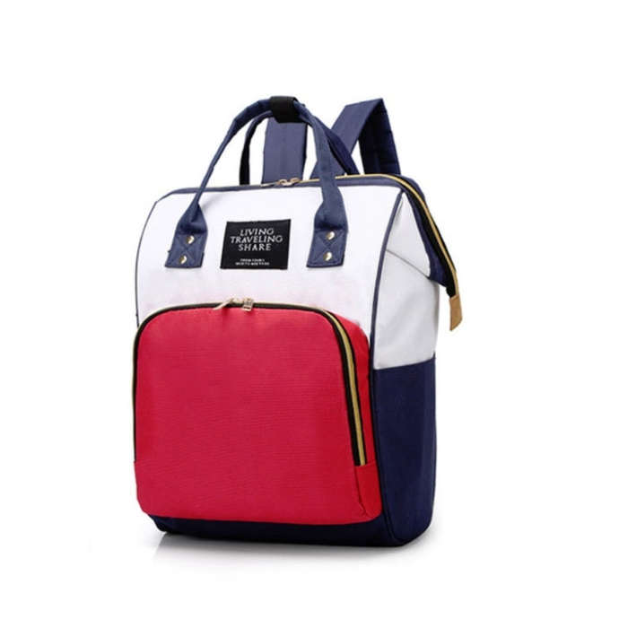 Mummy Bag Large Capacity Multifunctional Backpack Waterproof Baby Bottle Diaper Bag, Red, Green, ...