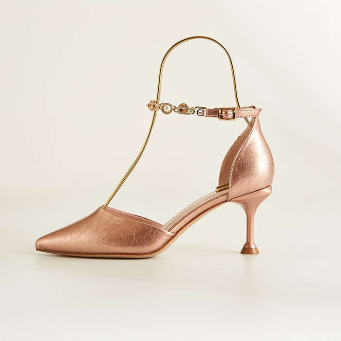 2 PCS Stainless Steel High Heels Display Stand Metal Elastic Shoe Support Shoe Support Bracket, S...