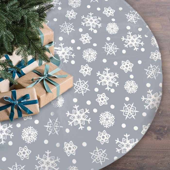 Christmas Decorations Snowflake Tree Skirt Christmas Tree Accessories Decoration, Snowflake Tree ...
