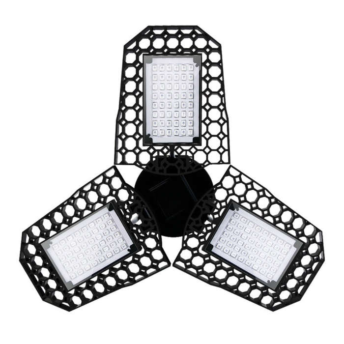 LED E27 Plant Growth Light Three-leaf Folding Seedling Planting Supplement Light, 108 Beads, 126 ...
