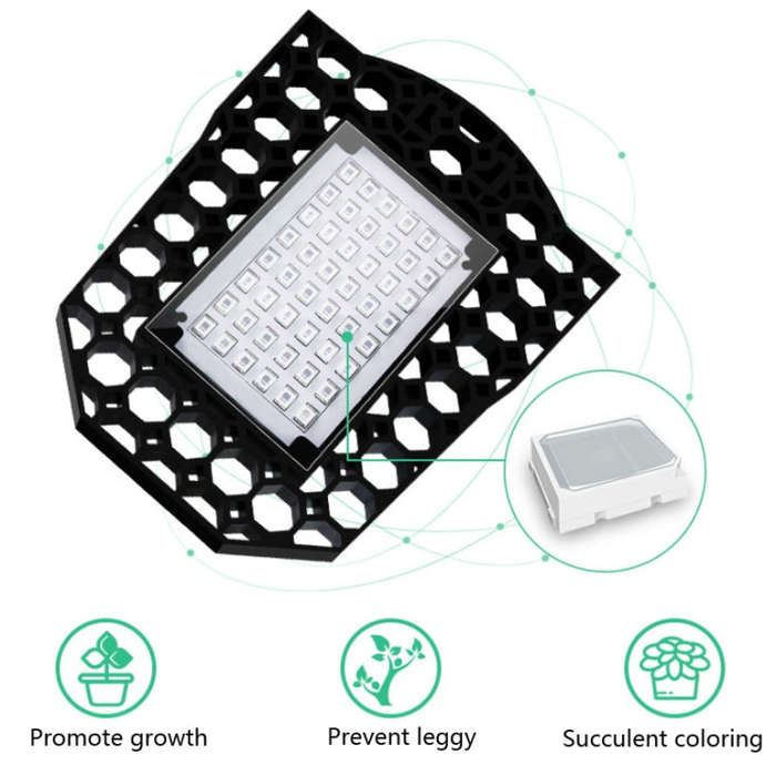 LED E27 Plant Growth Light Three-leaf Folding Seedling Planting Supplement Light, 108 Beads, 126 ...