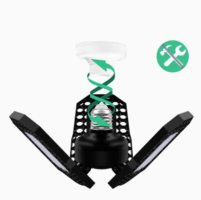 LED E27 Plant Growth Light Three-leaf Folding Seedling Planting Supplement Light, 108 Beads, 126 ...