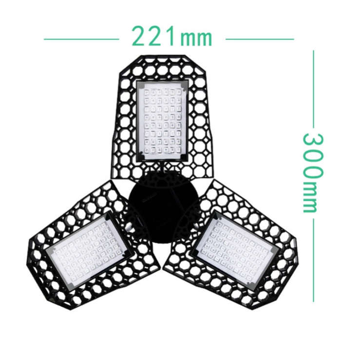LED E27 Plant Growth Light Three-leaf Folding Seedling Planting Supplement Light, 108 Beads, 126 ...