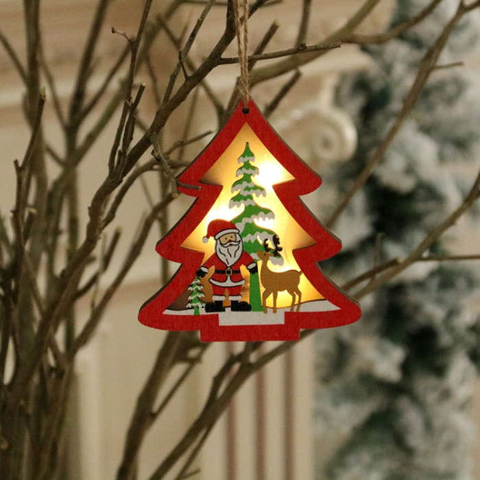 Christmas Decorations Christmas Tree Luminous Pendant, Christmas Tree, Christmas Balls, Car, CarF...