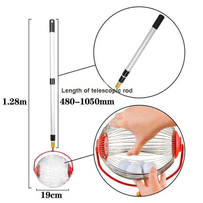 Garden Tools Nut Collector Fruit Picker Picking Walnut Picking Chestnut Picker, Telescopic Rod+Sm...