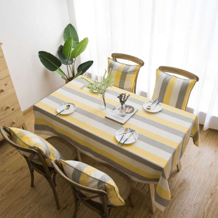 Cover Cloth Towel For The Rectangular Striped Coffee Table Round Table Dining Table, 60x60cm, 90x...