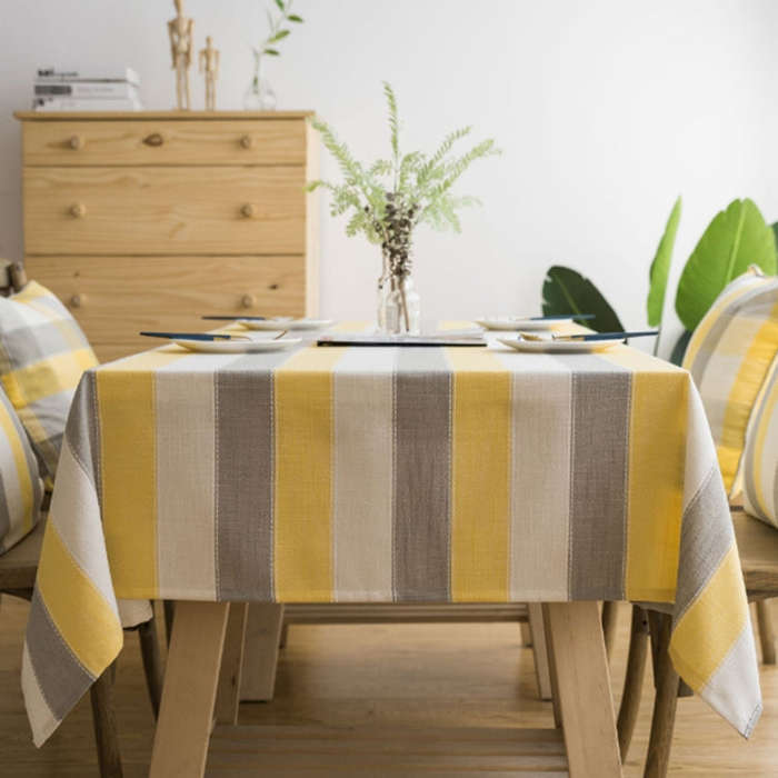 Cover Cloth Towel For The Rectangular Striped Coffee Table Round Table Dining Table, 60x60cm, 90x...
