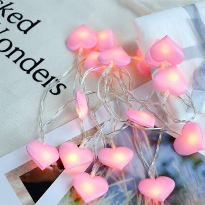 LED Fairy Lights Love Heart Lantern Navidad String Lights Holiday Lighting Bedroom Home Decoracio...