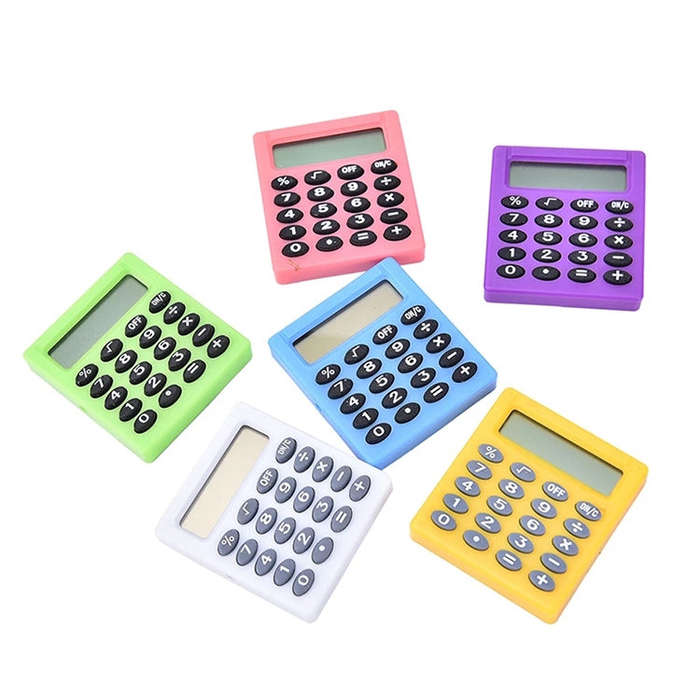 Pocket Cartoon Mini Calculator Candy Colors Handheld Coin Batteries Calculation Tool, Pocket Mini...