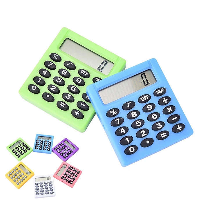 Pocket Cartoon Mini Calculator Candy Colors Handheld Coin Batteries Calculation Tool, Pocket Mini...