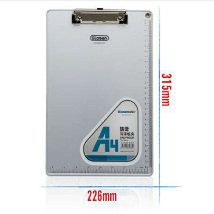 A4 Aluminum Clipboard Writing Pad Folder School Office Stationery Supplies, Size: 31.5x22.5cm, 31...
