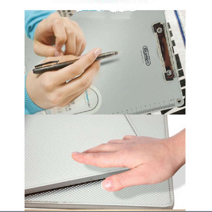 A4 Aluminum Clipboard Writing Pad Folder School Office Stationery Supplies, Size: 31.5x22.5cm, 31...