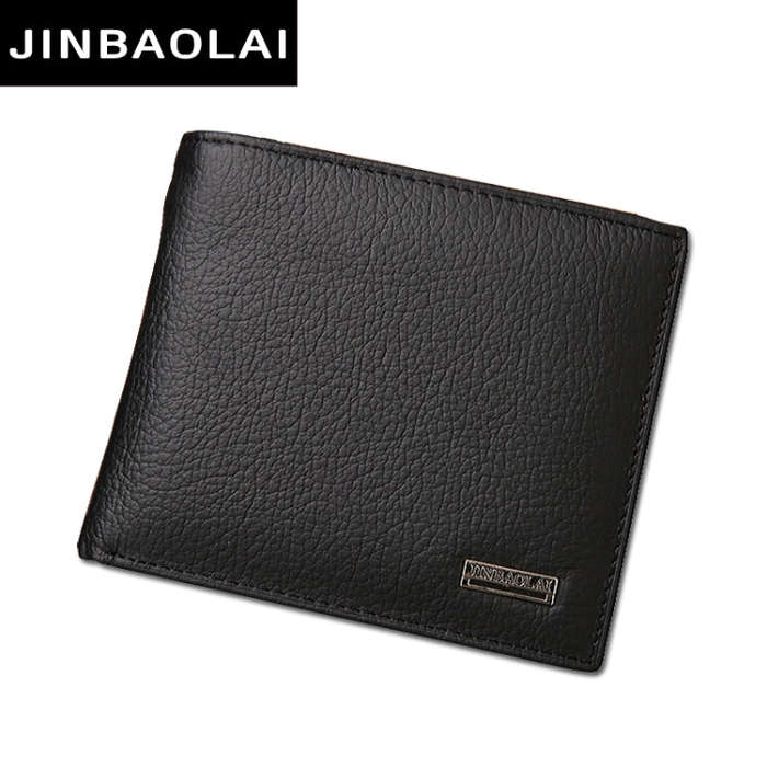 Genuine Leather Wallet Fashion Short Bifold Men Wallet Casual Soild Men Wallets With Coin Pocket ...