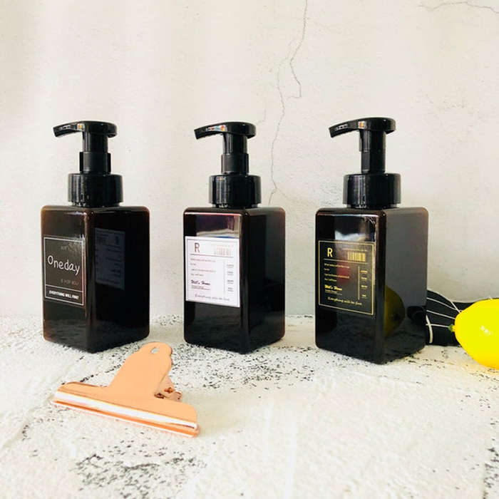 450ml Foam Press Bottle Bubbling Sub-bottle, Square R, Square One Day