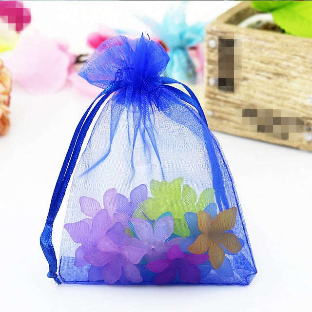 100 PCS Organza Gift Bags Jewelry Packaging Bag Wedding Party Decoration, Size: 7x9cm, D11 Orange...