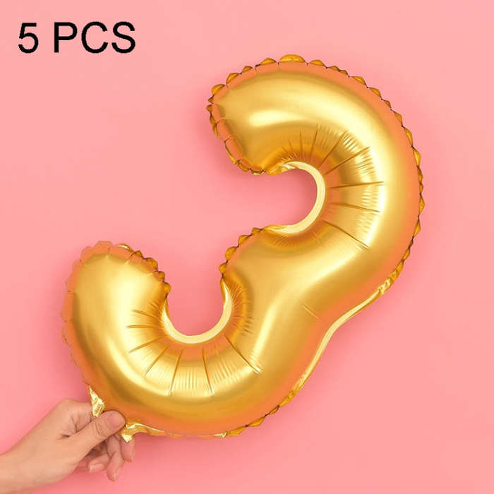 5pcs 16inch Number Foil Balloons Happy Birthday Party Wedding Balloons, Pink, 4, Gold, 2, Pink, 8...