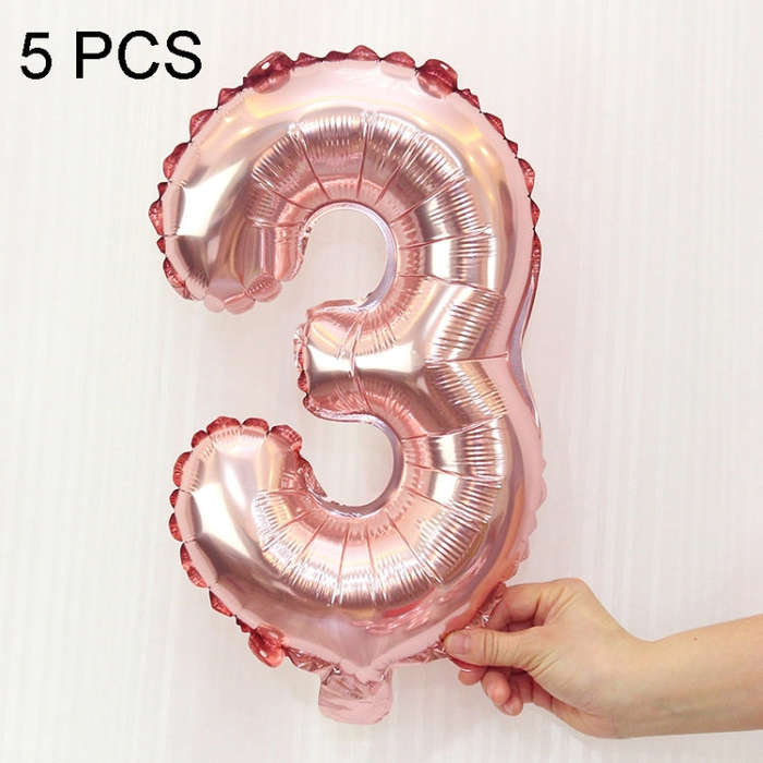 5pcs 16inch Number Foil Balloons Happy Birthday Party Wedding Balloons, Pink, 4, Gold, 2, Pink, 8...
