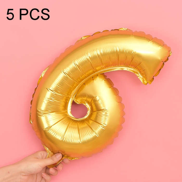 5pcs 16inch Number Foil Balloons Happy Birthday Party Wedding Balloons, Pink, 4, Gold, 2, Pink, 8...