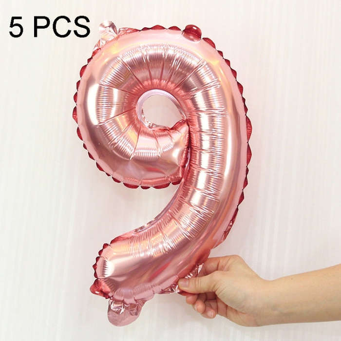 5pcs 16inch Number Foil Balloons Happy Birthday Party Wedding Balloons, Pink, 4, Gold, 2, Pink, 8...
