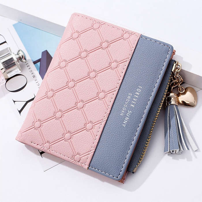Cute Fashion Purse Leather Long Zip Wallet Coin Card Holder Soft Leather Phone Card Female Clutch...
