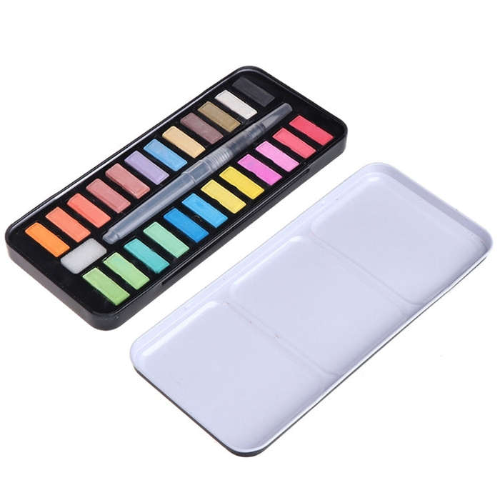 Solid Watercolor Paint Set Portable Drawing Acrylic Art Painting Supplies