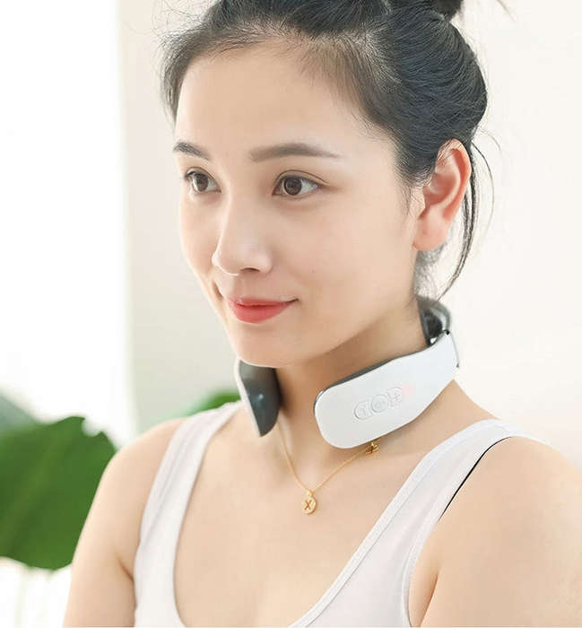 Cervical Massager Electromagnetic Pulse Heating Neck Protector, Battery, Charging, Charging Remot...