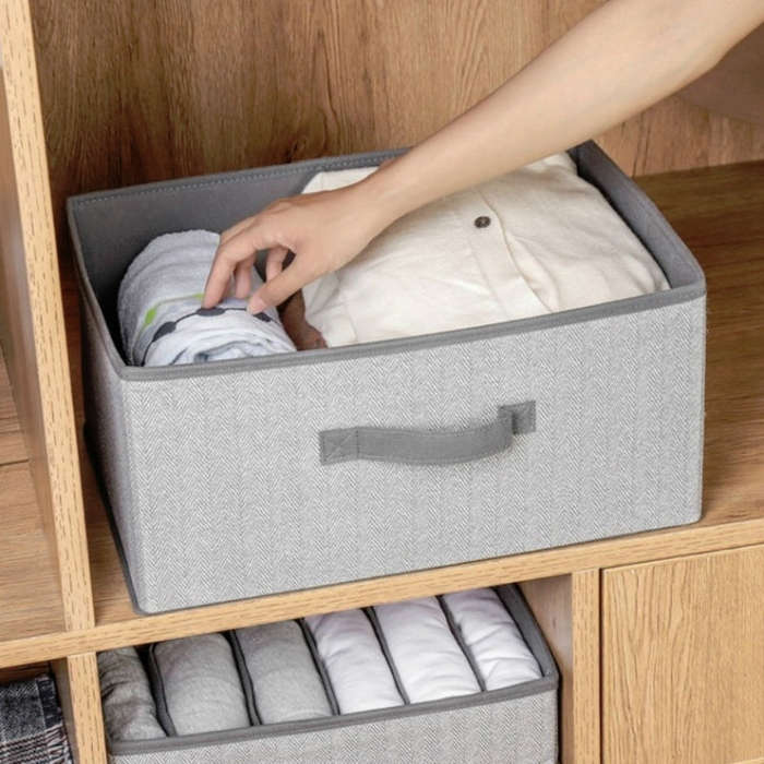 Non-woven Drawer Storage Box Square Uncovered Clothing Debris Sorting Box, 16L, 23L, 29L