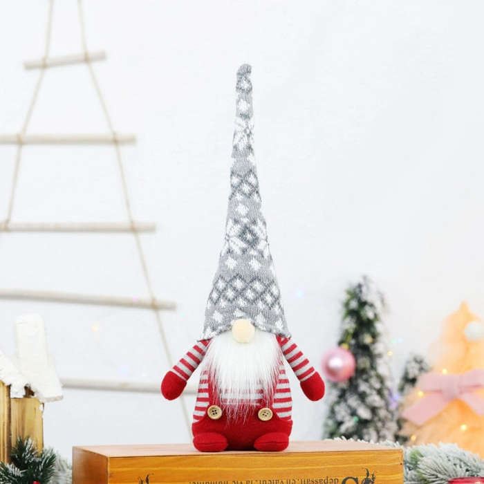 Christmas Decorations Faceless Elderly Dolls Forest Elderly Dolls Christmas Ornaments, (Red Long ...
