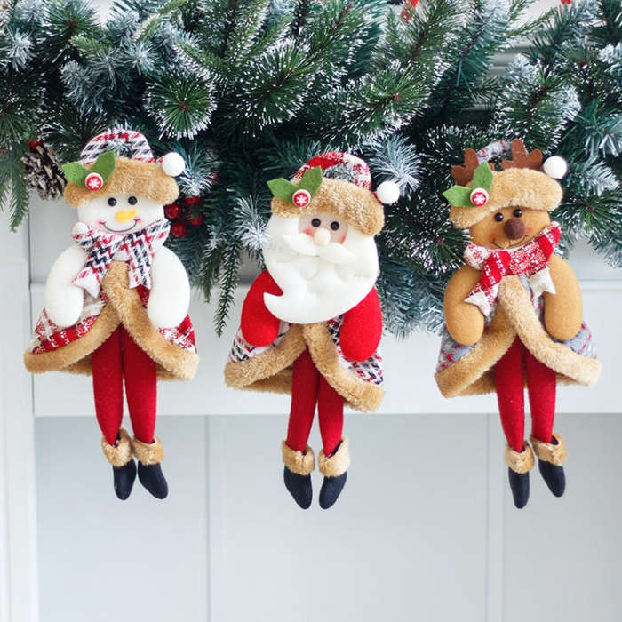 Christmas Cartoon Doll Decoration Pendant, Senior, Snowman, Fawn