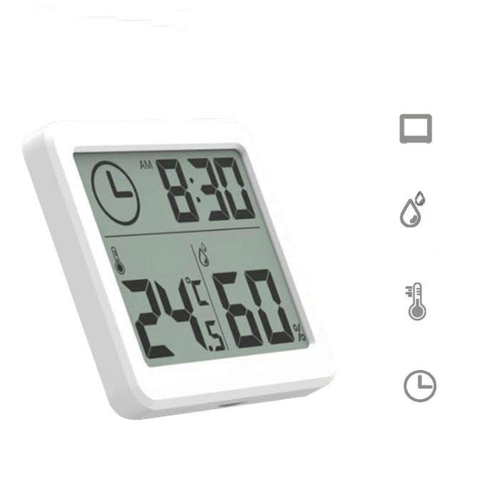 Multifunction Automatic Electronic Temperature and Humidity Monitor Clock with 3.2 inch Large LCD...