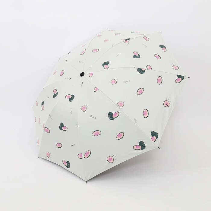Small Fresh Sun Umbrella Female Sun Umbrella Student Vinyl Three-Fold Simple Dual-Use Sun Umbrell...