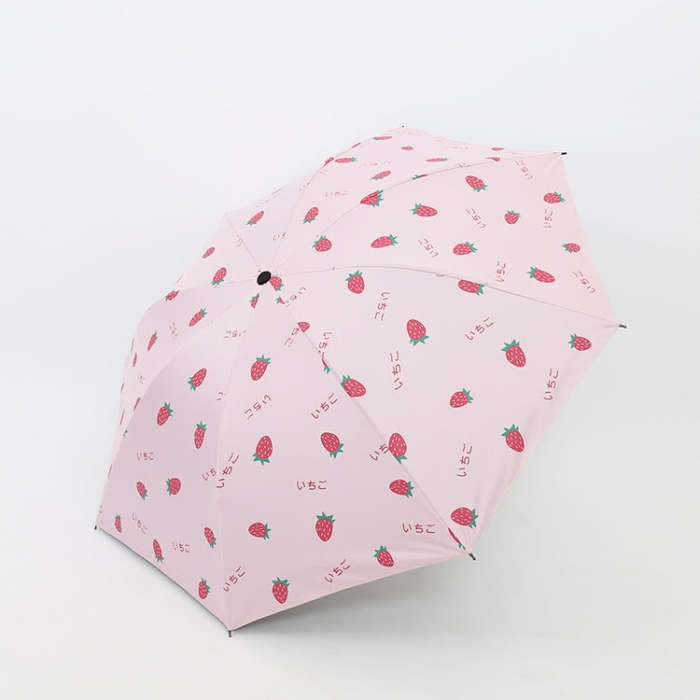 Small Fresh Sun Umbrella Female Sun Umbrella Student Vinyl Three-Fold Simple Dual-Use Sun Umbrell...