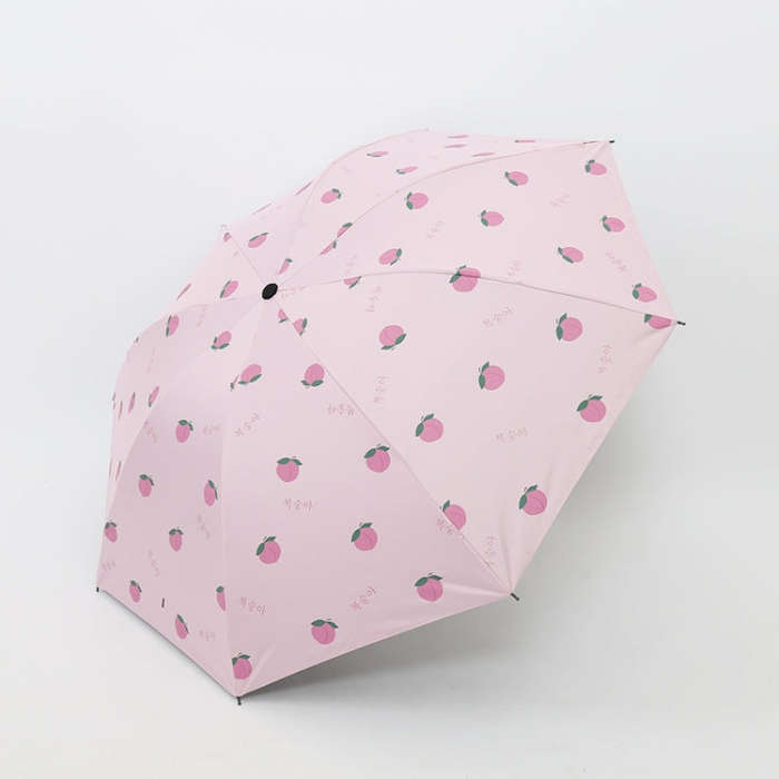 Small Fresh Sun Umbrella Female Sun Umbrella Student Vinyl Three-Fold Simple Dual-Use Sun Umbrell...