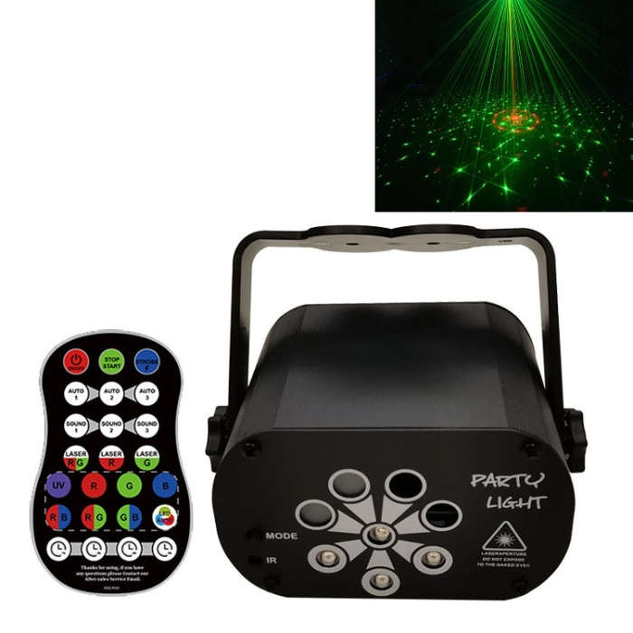 R90 8W UV Mini Laser Light Sound Control Induction Stage Atmosphere Light Bar KTV Laser Light, US...