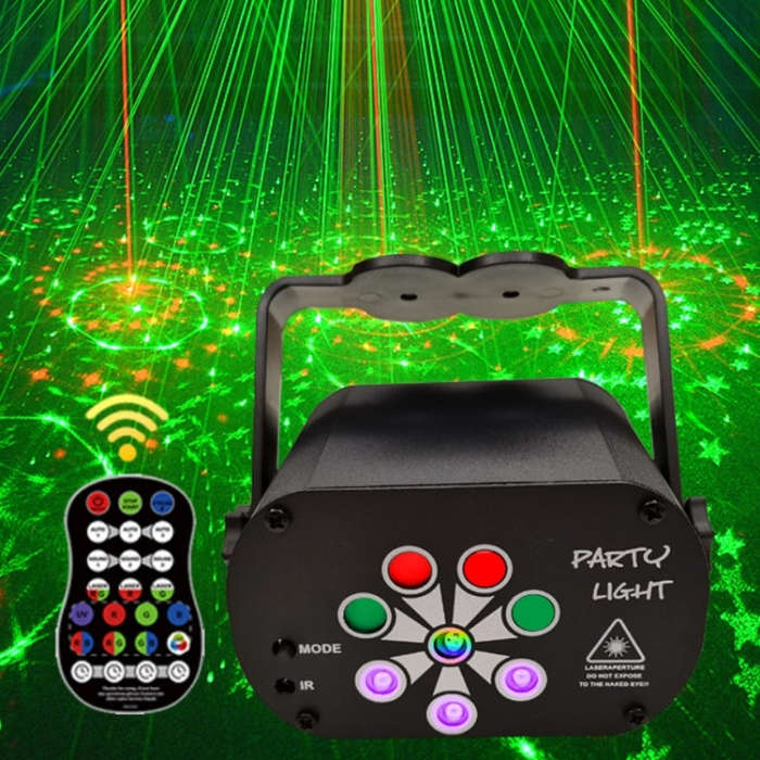 R90 8W UV Mini Laser Light Sound Control Induction Stage Atmosphere Light Bar KTV Laser Light, US...