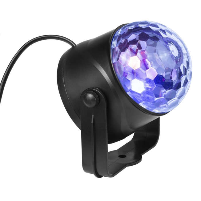 MGY-019 6W Remote Control LED Crystal Magic Ball Light Colorful Rotating Stage Laser Light, US Pl...