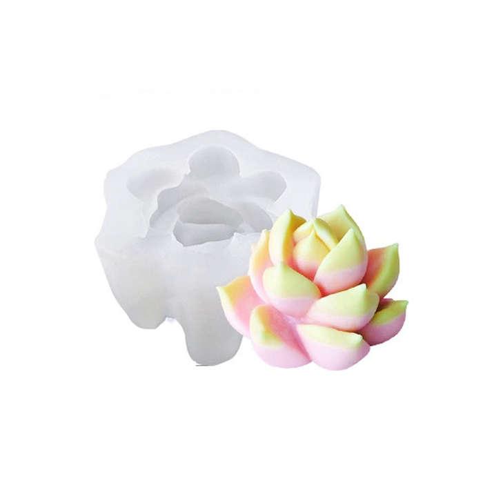 Fleshy Three-Dimensional Candle Silicone Mold DIY Handmade Soap Aromatherapy Epoxy Mold, SX-ZW-13...