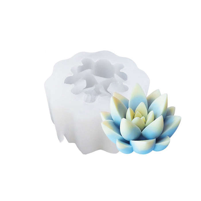 Fleshy Three-Dimensional Candle Silicone Mold DIY Handmade Soap Aromatherapy Epoxy Mold, SX-ZW-13...