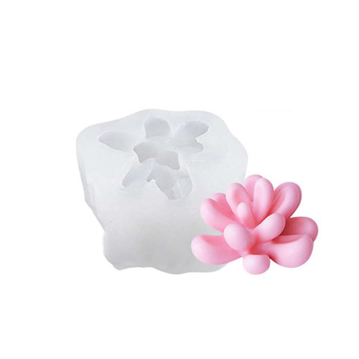 Fleshy Three-Dimensional Candle Silicone Mold DIY Handmade Soap Aromatherapy Epoxy Mold, SX-ZW-13...