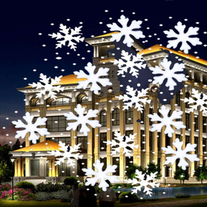 Christmas Snow Outdoor Waterproof Projection Lamp Landscape Lawn Decoration Light, US Plug, EU Pl...