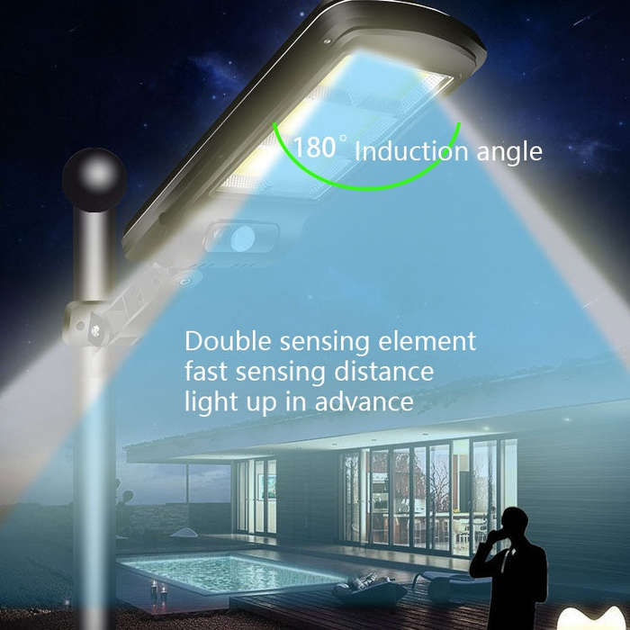10W Solar Power Human Body Induction + Light Control Street Light Multi-Function Remote Control O...